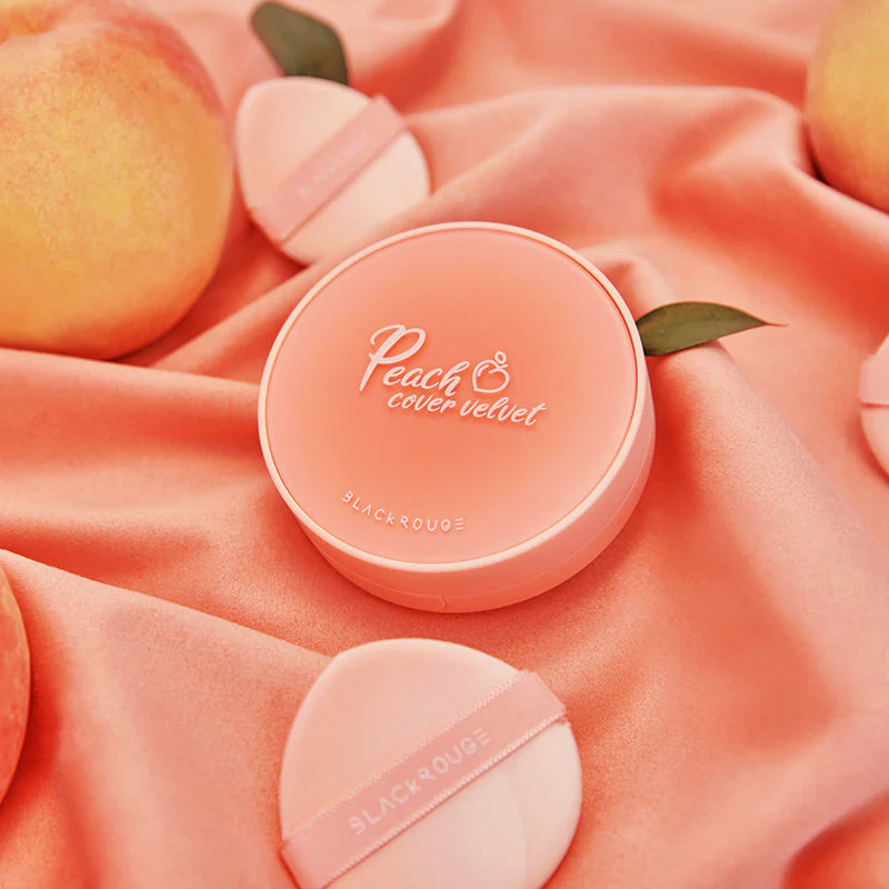 Peach Cover Velvet Cushion - Image 2