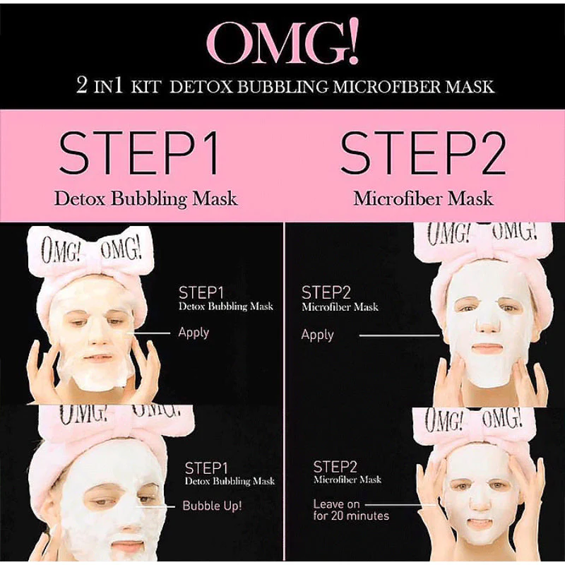 OMG! 2 in 1 KIT Detox Bubbling Microfiber Mask - Image 6