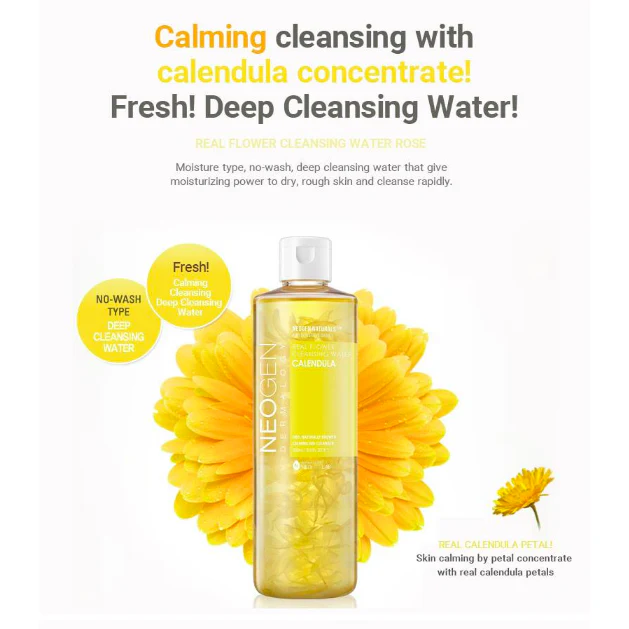 Real Flower Cleansing Water Calendula - Image 2