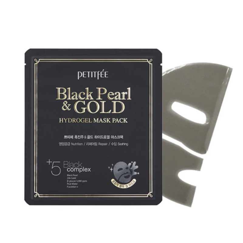 Black Pearl & Gold Hydrogel Mask Pack - Image 3