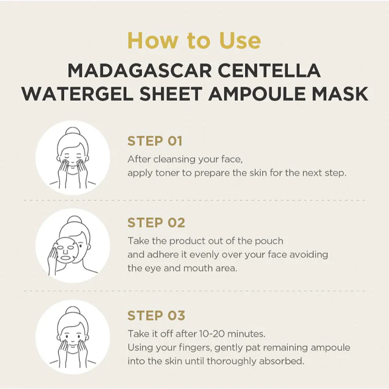 Madagascar Centella Watergel Sheet Ampoule Mask - Image 7
