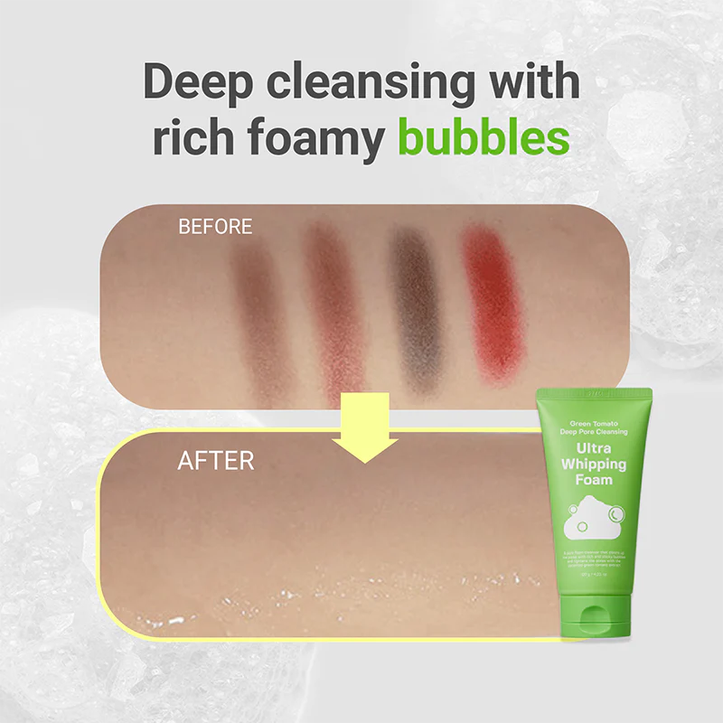 Green Tomato Deep Pore Cleansing Ultra Whipping Foam - Image 6